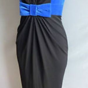 karen millen blue velvet dress